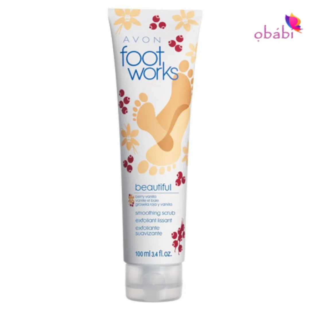 Avon Foot Works Beautiful Berry Vanilla Smoothing Scrub | 100ml