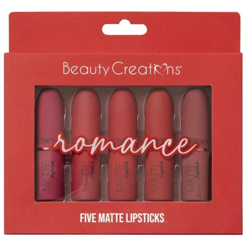 Beauty Creations "Romance" Five Piece Matte Lipstick Set