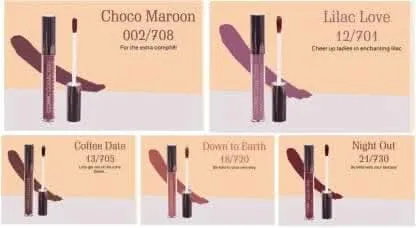 Cosmic collection combo 5x5ml (choco maroon, lilac love, coffee date, down to earth, night out)