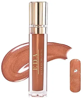 EDA LUXURY BEAUTY SUPERSTAR NUDE DIAMOND SHINE LIP GLOSS High Pigmented Lip Color Creamy Formula Non Sticky Professional Makeup Long Lasting Liquid Lipstick