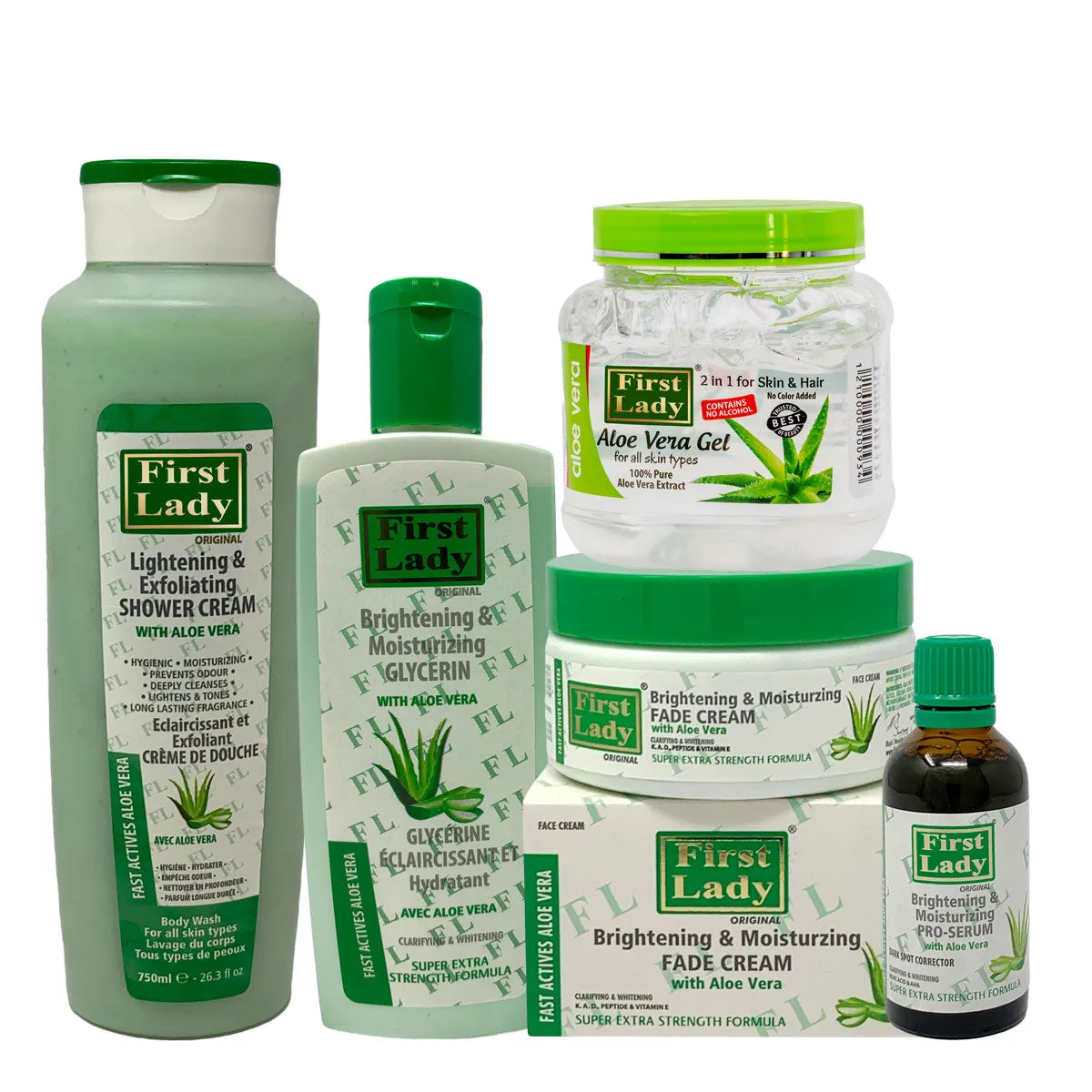First Lady Fast Actives Aloe Vera Skin Brightening KIT (5 - items)