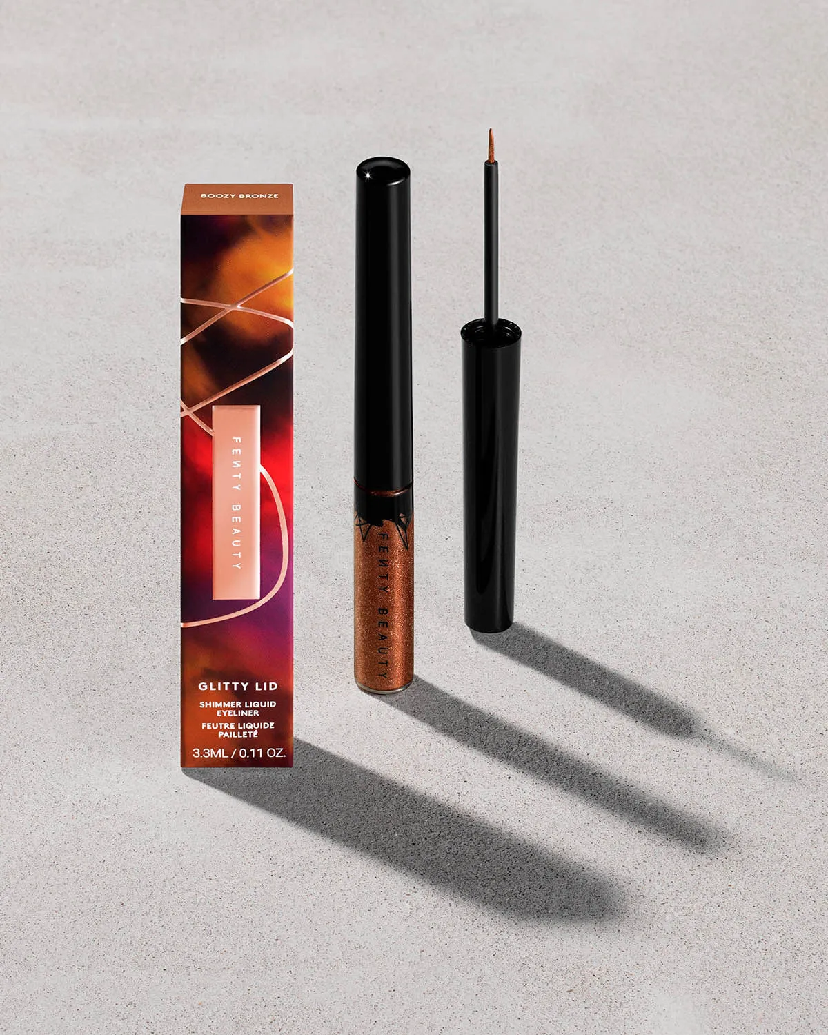 Glitty Lid Shimmer Liquid Eyeliner — Boozy Bronze