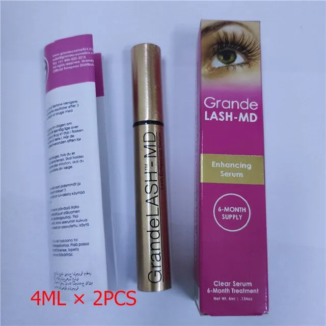 GRANDE LASH MD SERUM EYE LASH ENHANCING SERUM LONGER THICKER EYELASH EYEBROW GROWTH TREATMENT CLEAR SERUM FOR EYES CARE 2ML 4ML