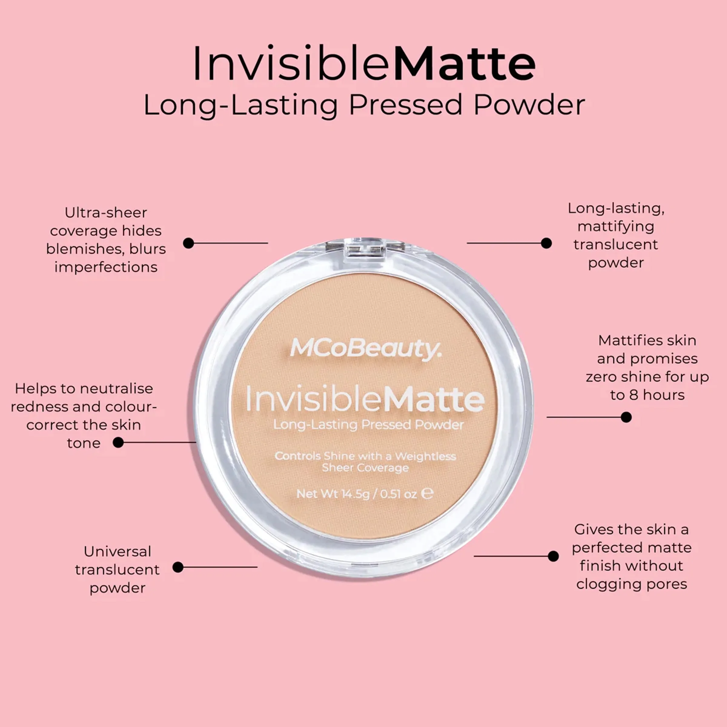 Invisible Matte Long Lasting Pressed Powder