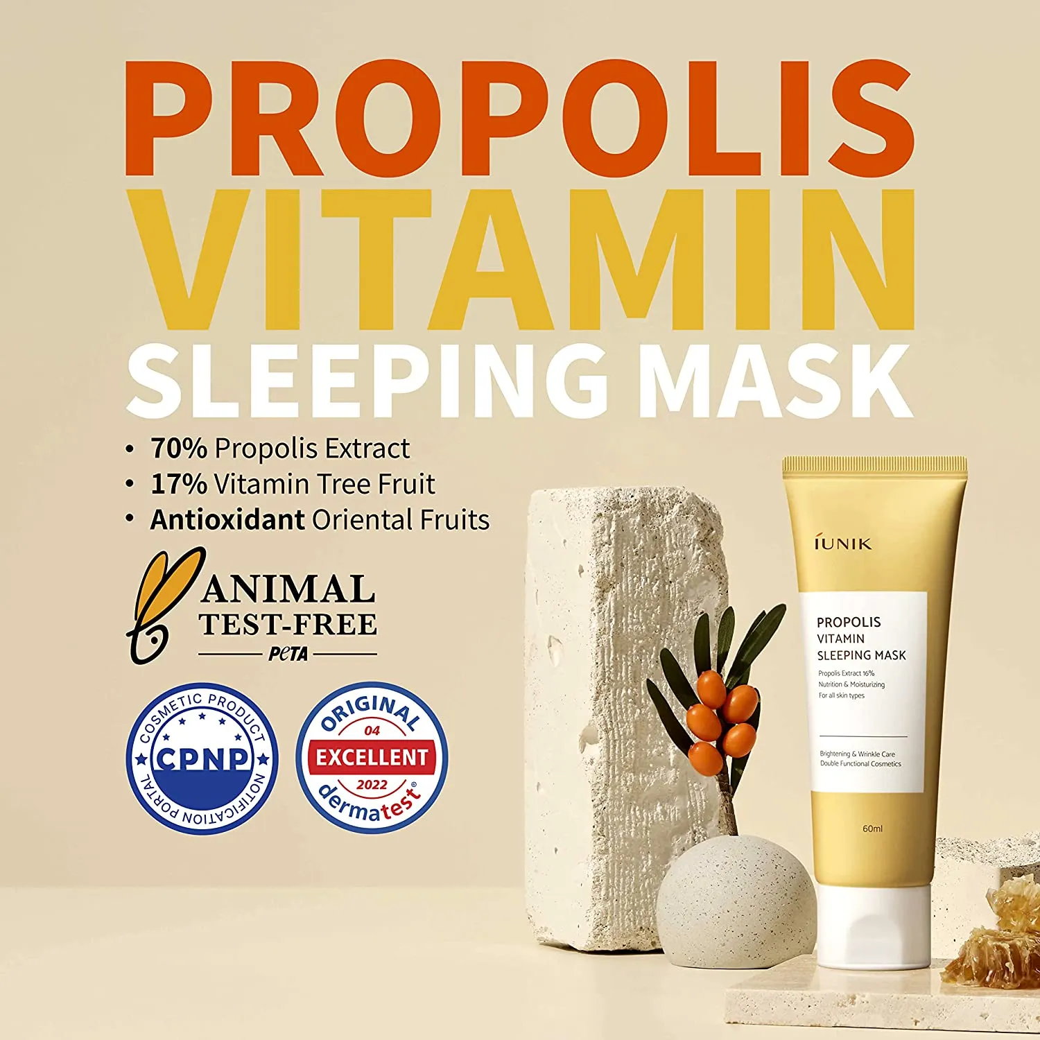 Iunik Propolis Vitamin Sleeping Mask 60ml