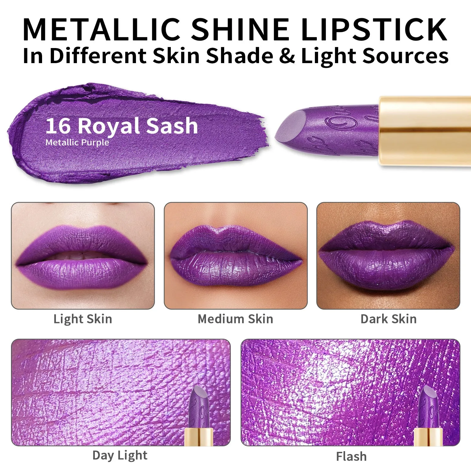 Metallic Shine Lipstick | D16 Royal Sash