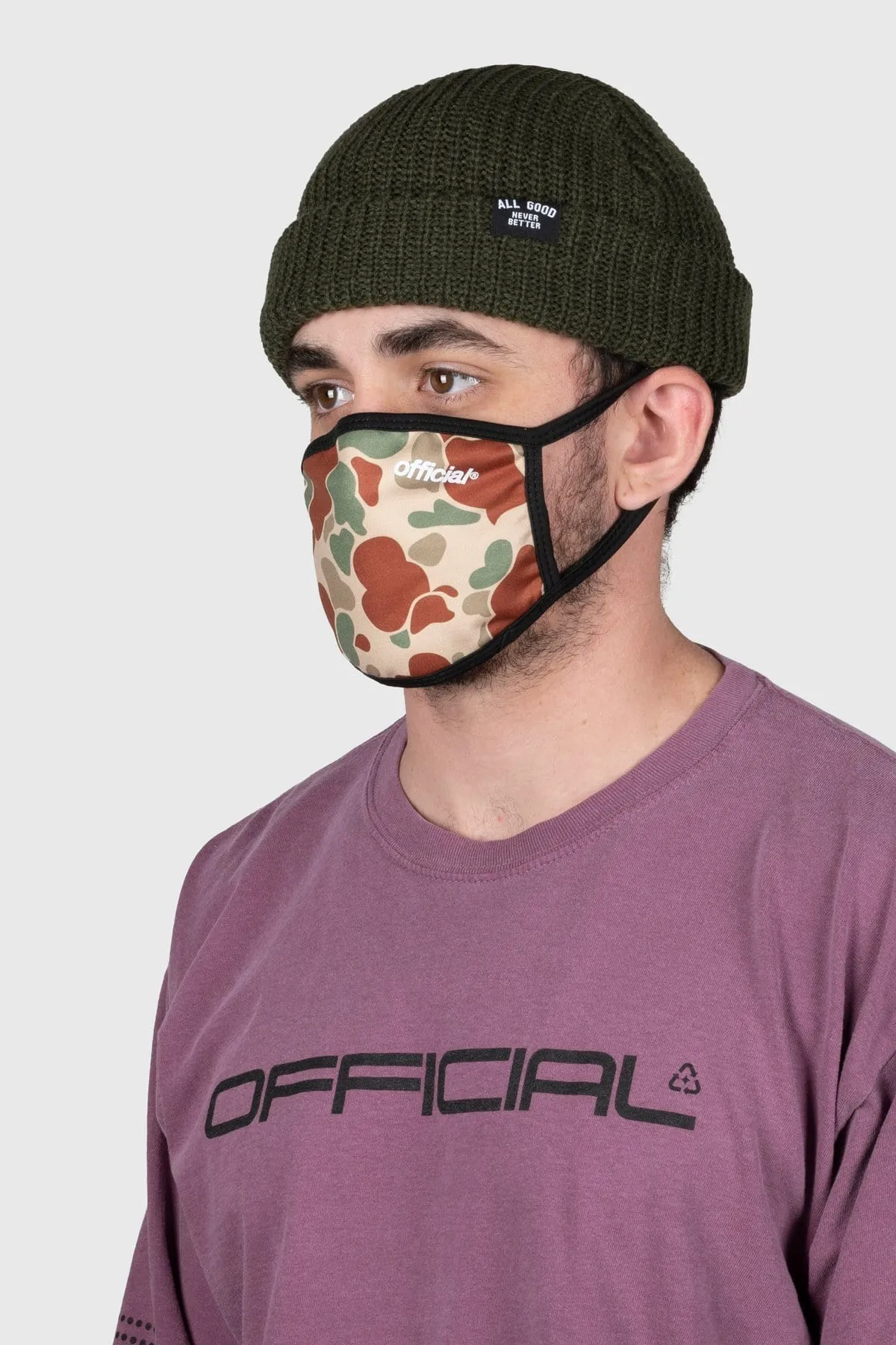 Official Face Mask Duck Camo Beige L/XL