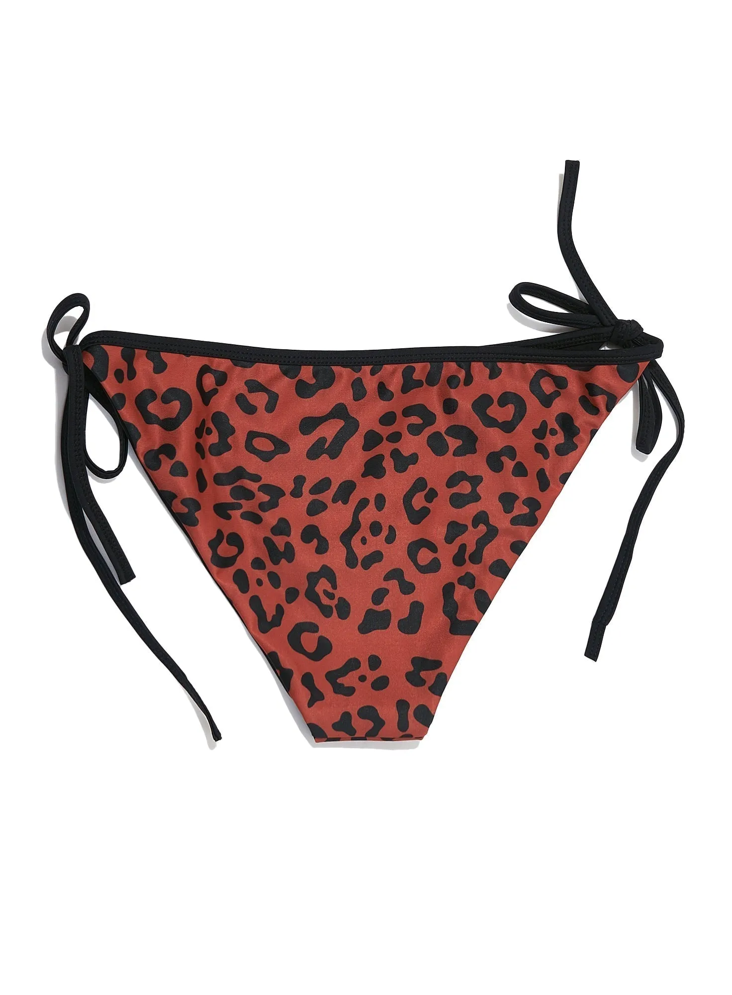 Savannah Reversible Bikini Bottom - Black/Leopard Print