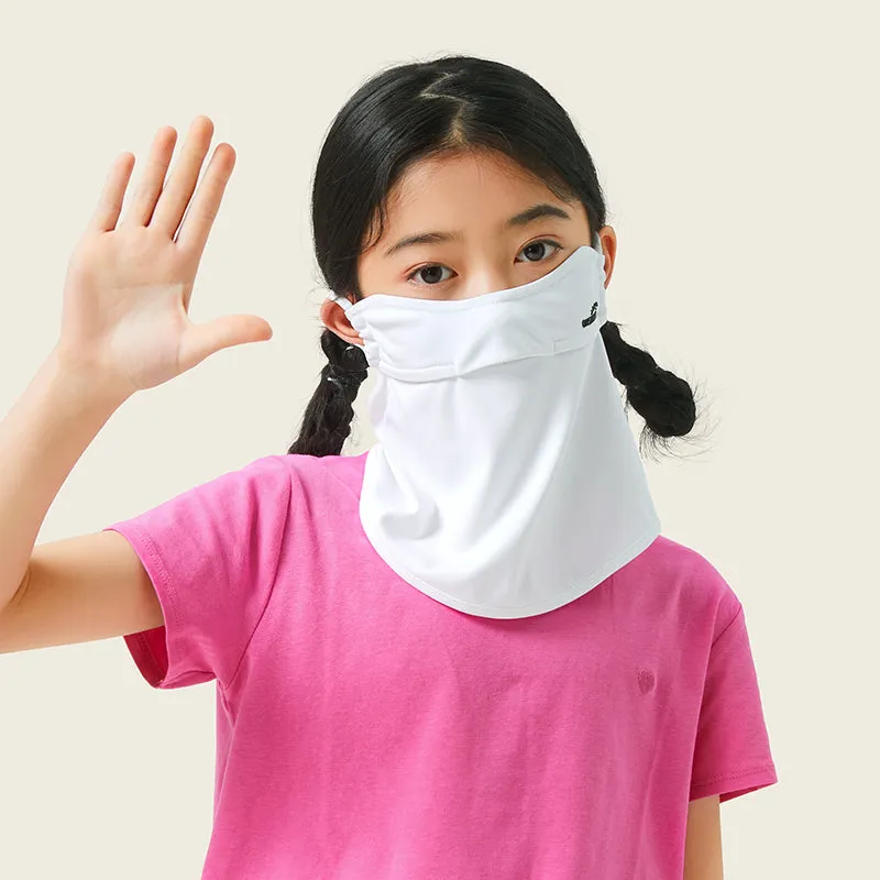 US Stock Kid's Face Sunscreen Mask with Neck Protection UPF 50 