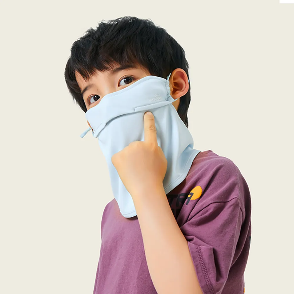 US Stock Kid's Face Sunscreen Mask with Neck Protection UPF 50 