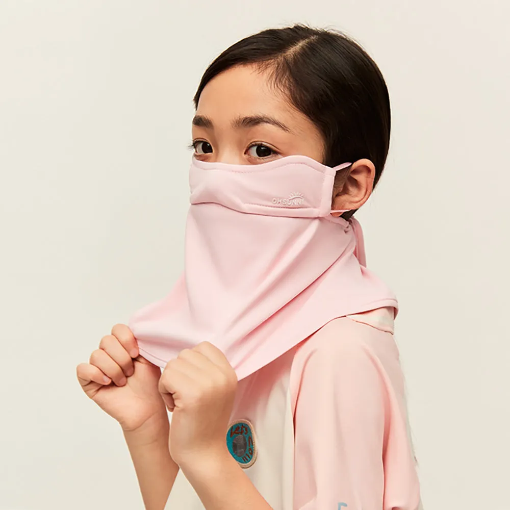 US Stock Kid's Face Sunscreen Mask with Neck Protection UPF 50 