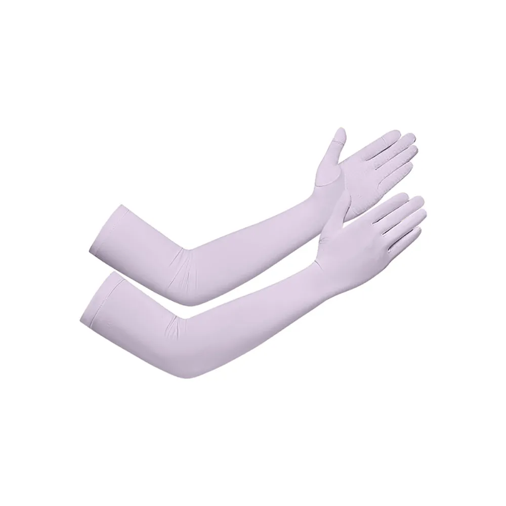 US Stock Sunscreen Gloves Summer-Long Outdoor Anti-Ultraviolet Arm Guard UPF 50 