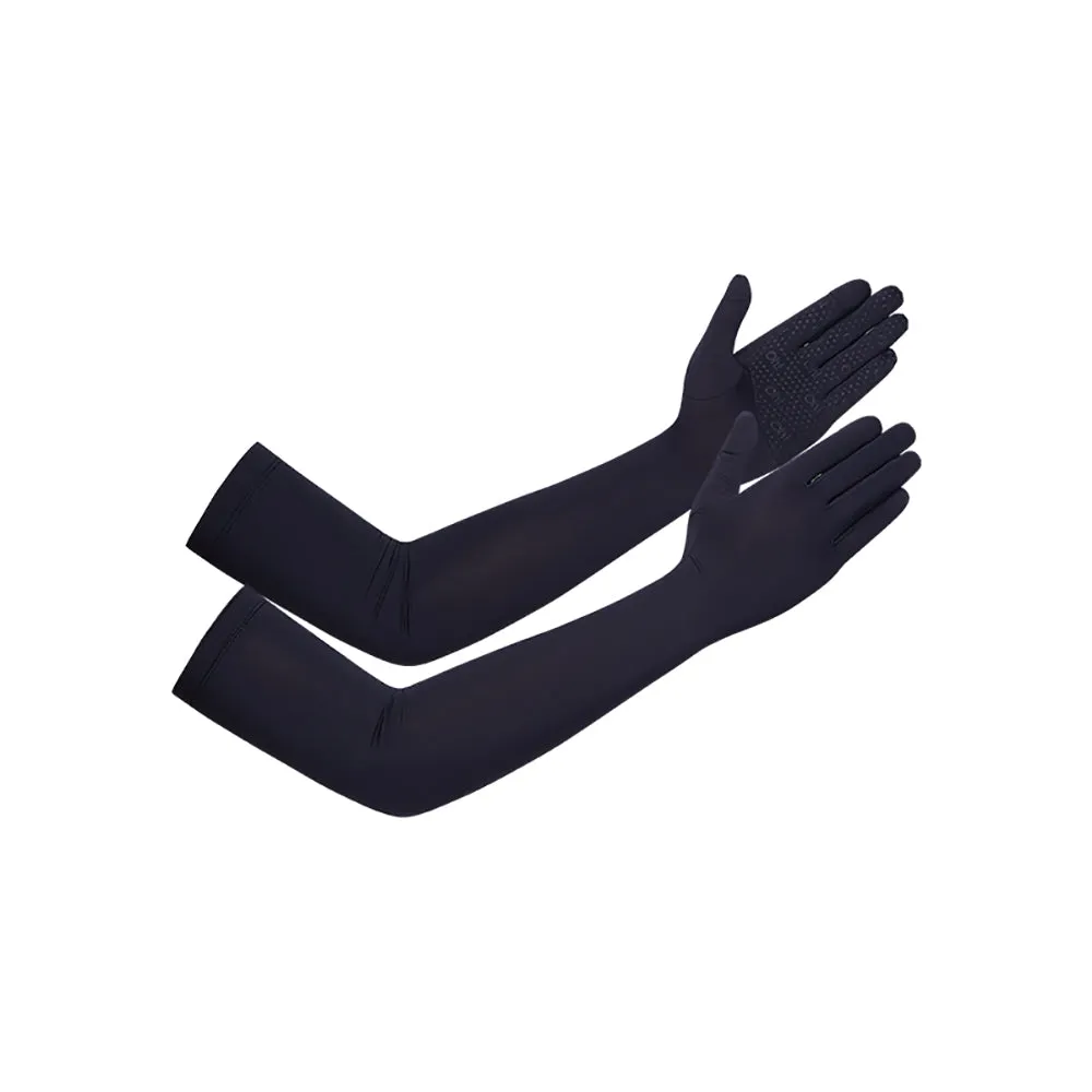 US Stock Sunscreen Gloves Summer-Long Outdoor Anti-Ultraviolet Arm Guard UPF 50 