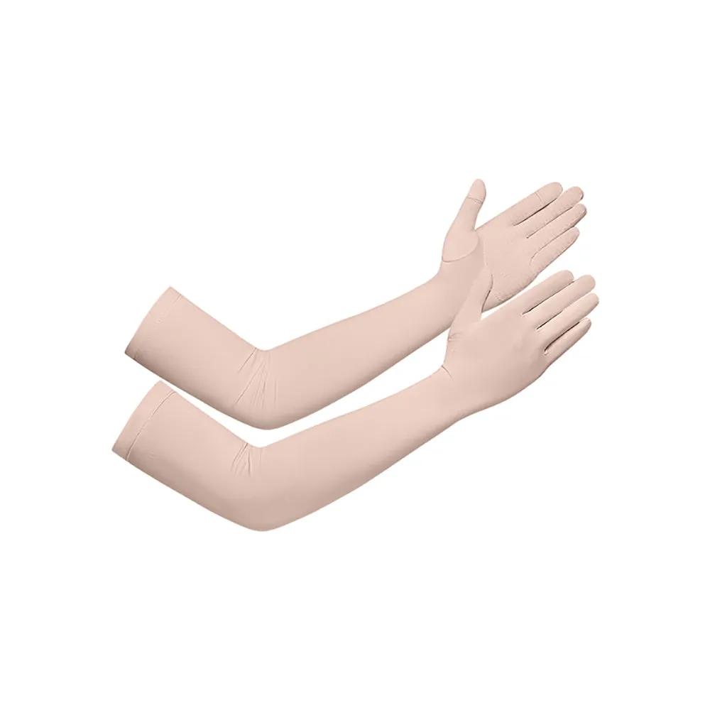 US Stock Sunscreen Gloves Summer-Long Outdoor Anti-Ultraviolet Arm Guard UPF 50 