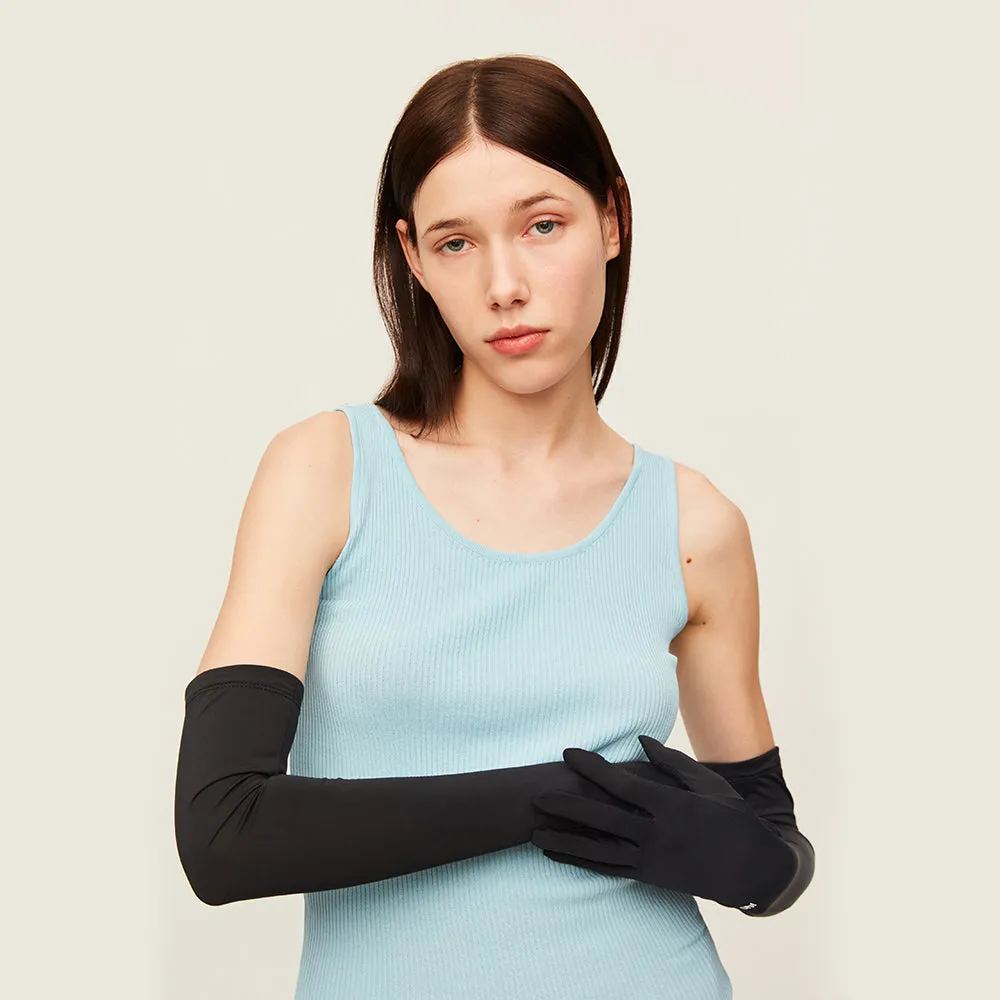 US Stock Sunscreen Gloves Summer-Long Outdoor Anti-Ultraviolet Arm Guard UPF 50 