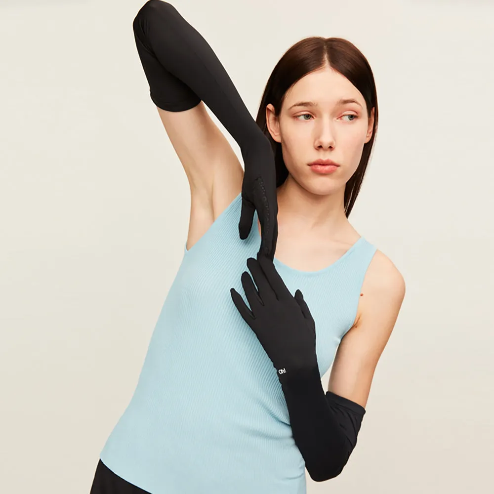 US Stock Sunscreen Gloves Summer-Long Outdoor Anti-Ultraviolet Arm Guard UPF 50 